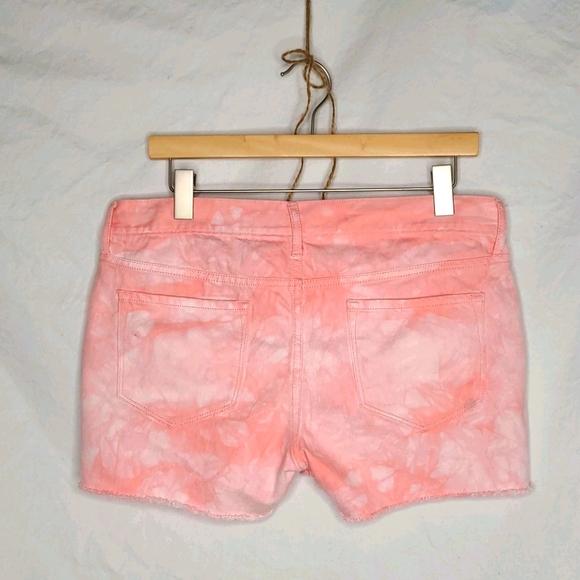 Tie Dye Coral Cutoff Shorts - Picture 2 of 4